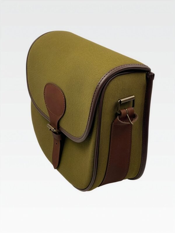 Canvas and leather cartridge bag