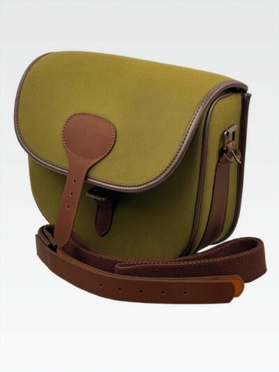 Canvas and leather cartridge bag