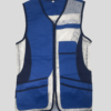 White and Blue Contrast netted lightweight GILET