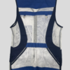 White and Blue Contrast netted lightweight GILET