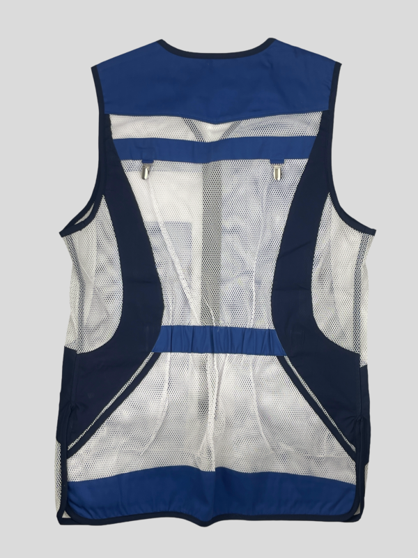 White and Blue Contrast netted lightweight GILET