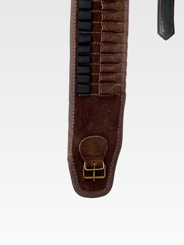 IMG_7126_final Cartridge belt in Split Leather 20 calibre with elastic support