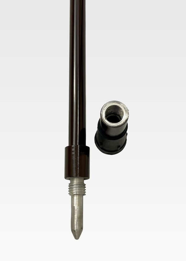 IMG_7215_final Beckenham Ascot Brown Leather Height-Adjustable shooting stick with rubber Ferrule