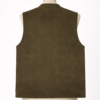 leatherbuttungiletback Olive leather GILET