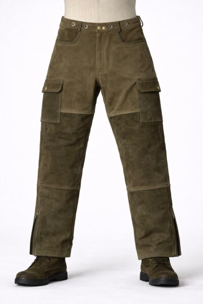 Two-Tone leather trousers
