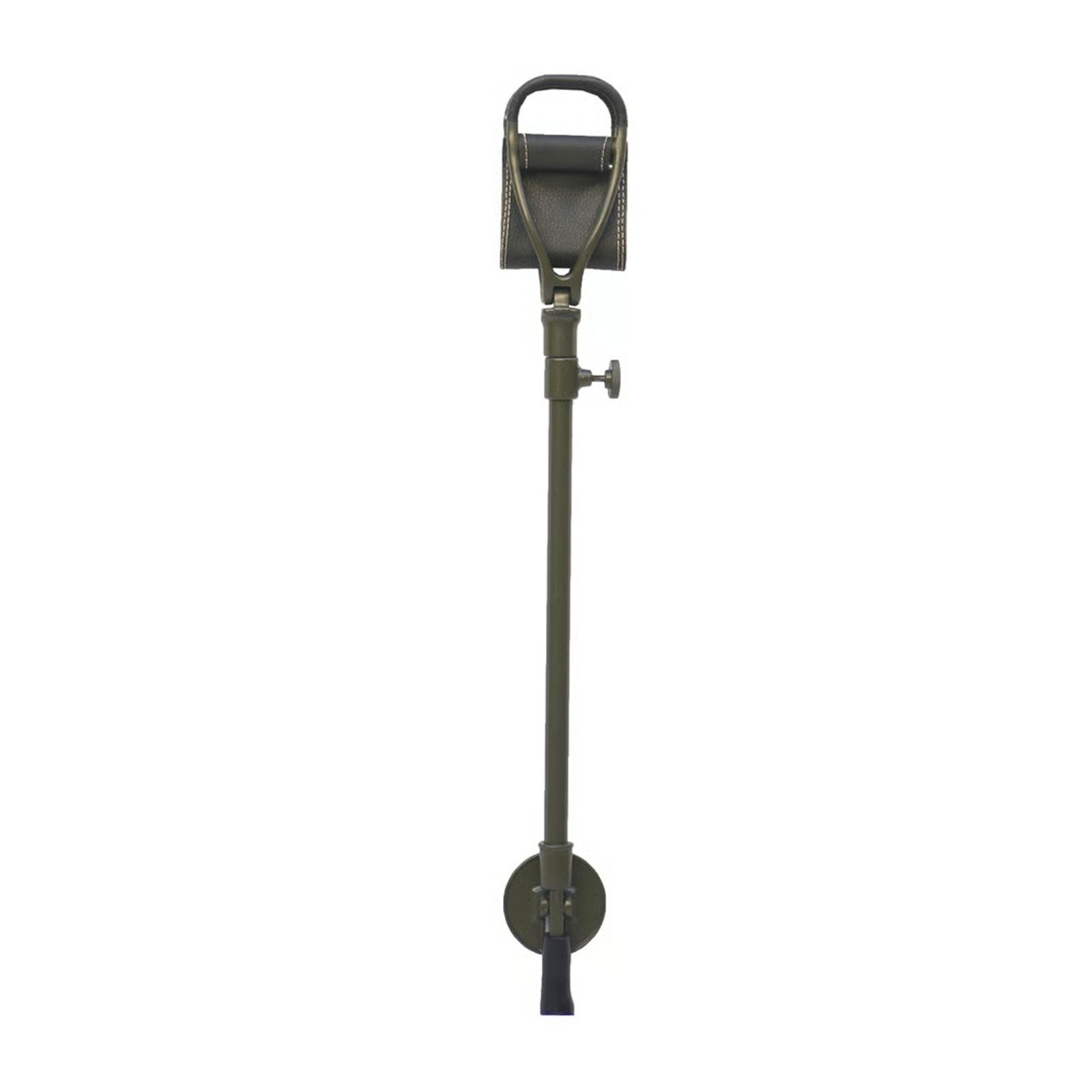 Olive green Beckenham-Royal Height-adjustable shooting stick with rubber or spike ferrule