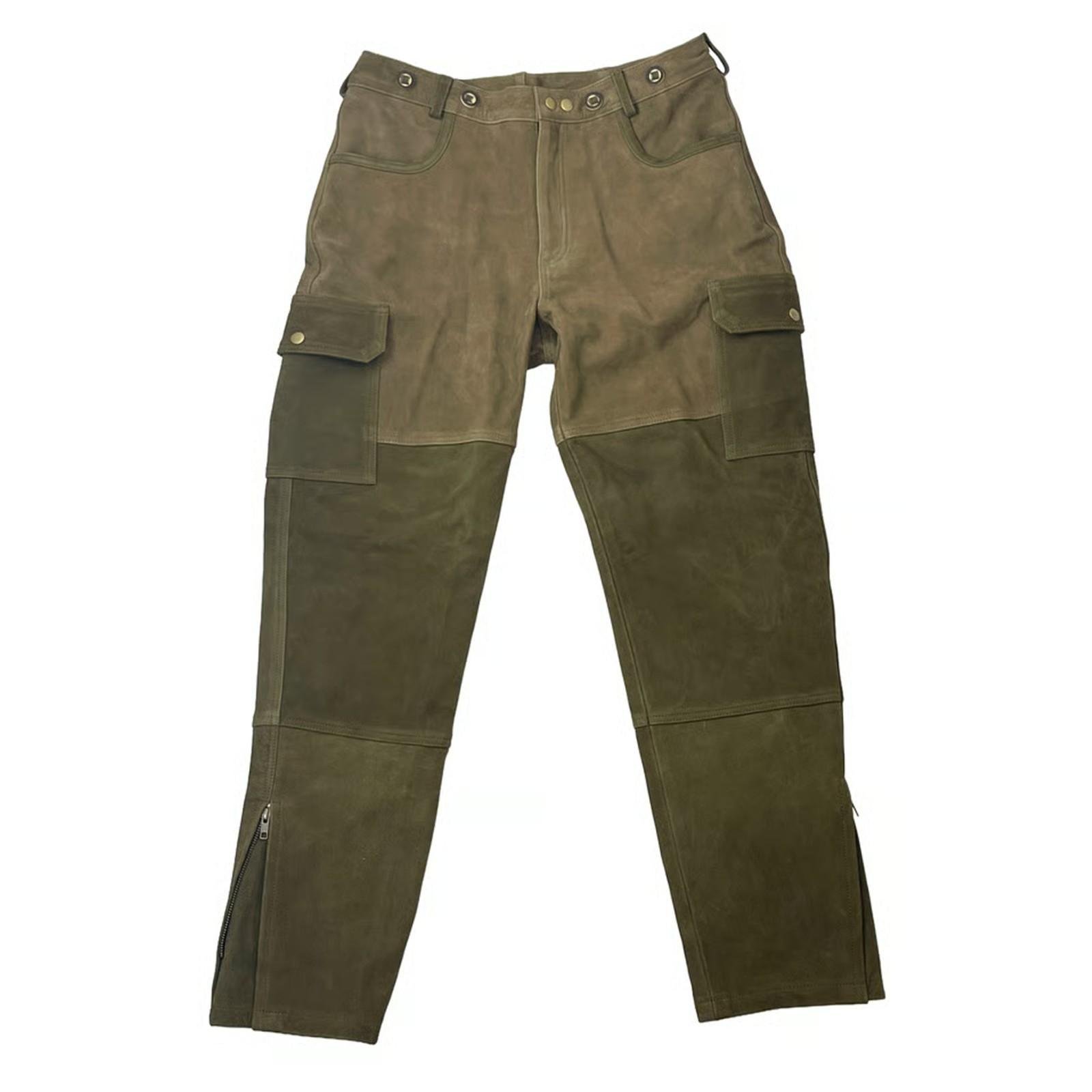 Two-Tone leather trousers