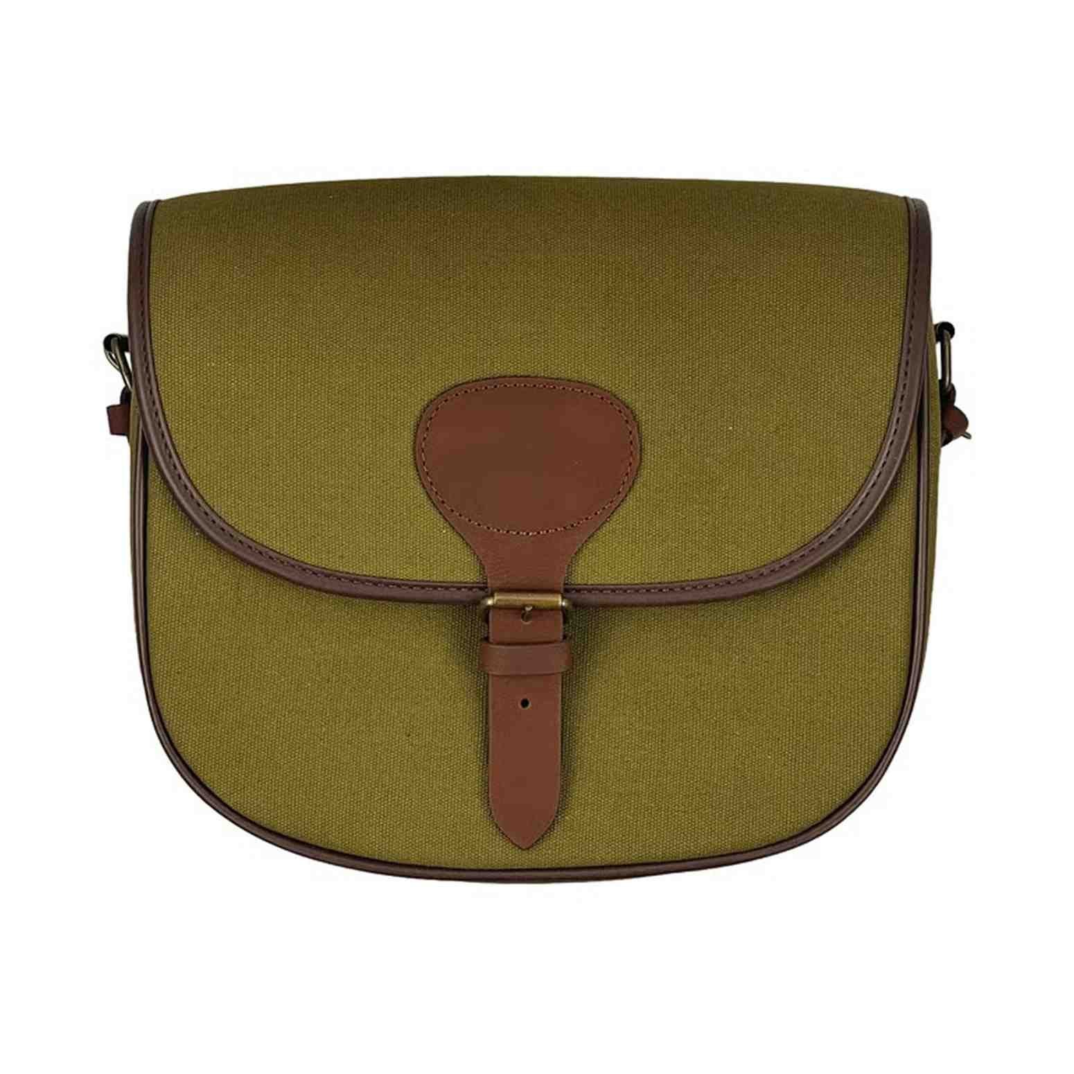 Canvas and leather cartridge bag