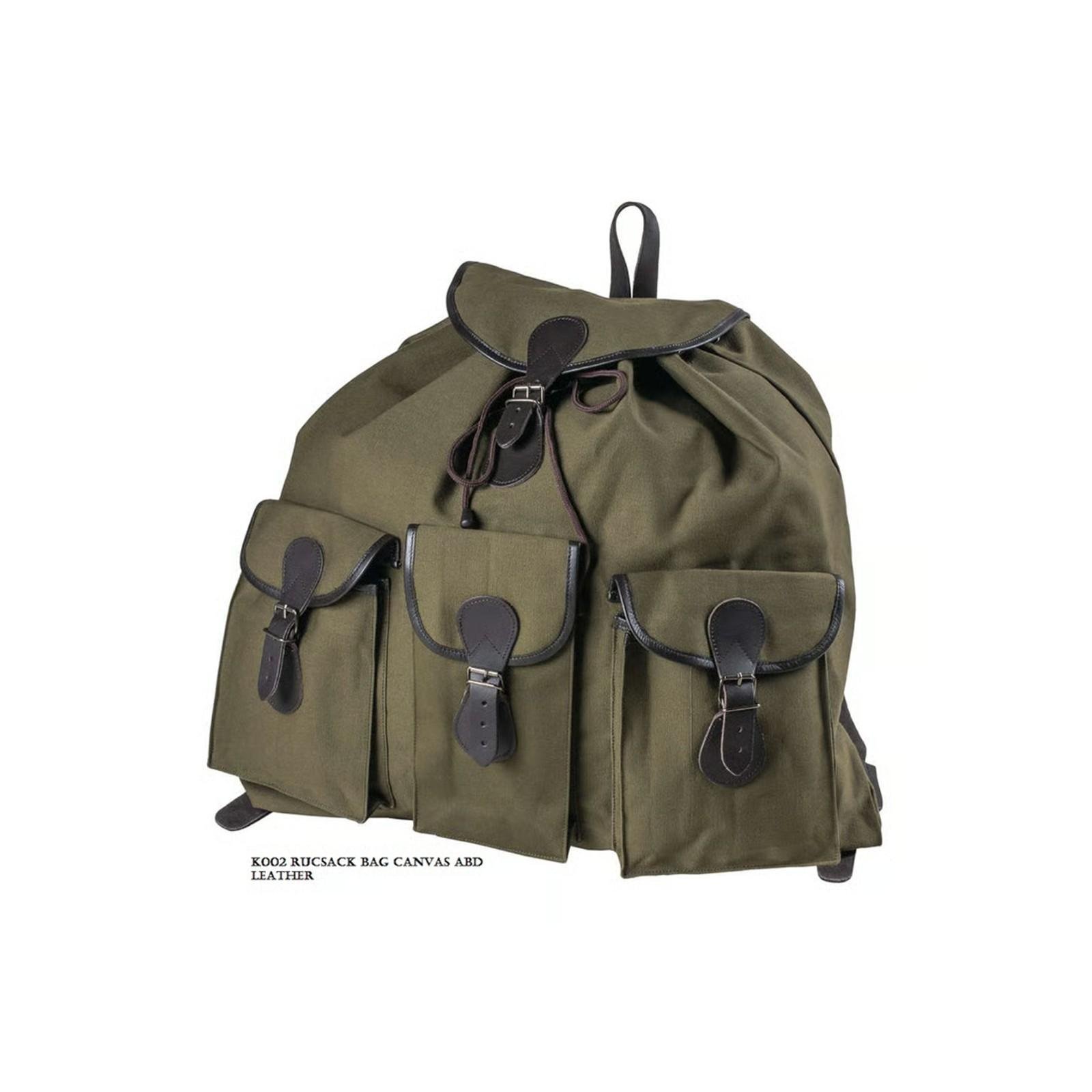 Leather and Canvas Rucsack Bag