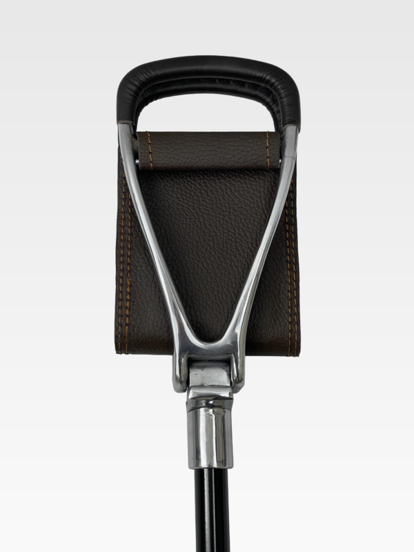 Height-Adjustable Dark Brown Seat Stick